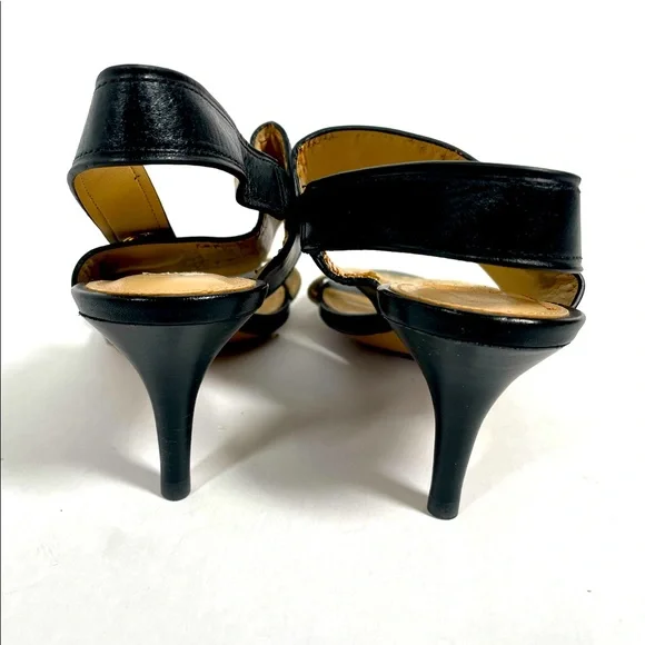 Coach Strappy Heal Size 7 Snake Skin and Black - Picture 4 of 6